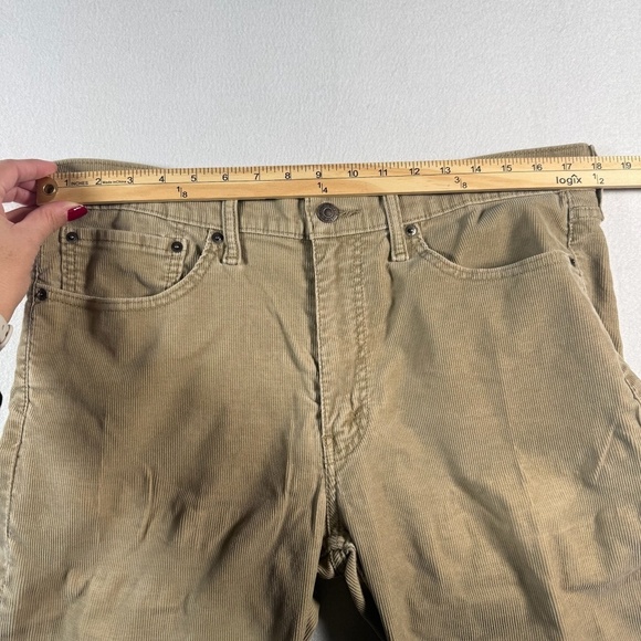 Levis Jeans Mens 36 Tan Corduroy Straight Mid Rise - Picture 6 of 12